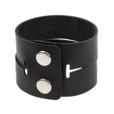 Наручники - браслет для интимных игр черные Miracles размер S