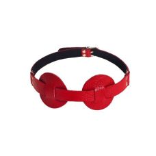 Маска на глаза из кожи для БДСМ slash красная