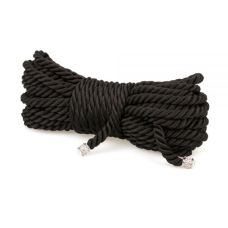 Веревка для секса бондажнаячерная БДСМ Premium Silky длина 10 метров sLash