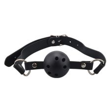 Кляп для рта с шариком черный Breathable ball gag plastic