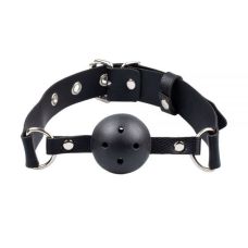 Кляп для рта с шариком черный Hermes ball gag plastic