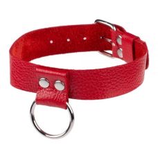 Нашийник Шкіряний для людей червоний Ring of Humiliti