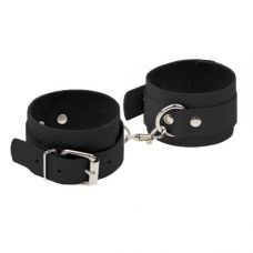 Кожаные наручники для БДСМ sLash Leather Standart Hand Cuffs черные