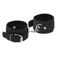 Кожаные оковы для фиксации рук черные sLash Leather Standart Hand Cuffs