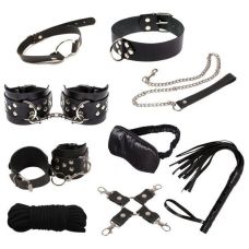 Набір для бондажа БДСМ Чорний Exxtreme Sex BDSM Leather Set Max