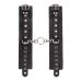 Оковы для фиксации рук из натуральной кожи черные sLash Leather Double Fix Leg Cuffs