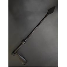 Стек длинный с заостренным язычком БДСМ из натуральной кожи черного цвета Candy Hero