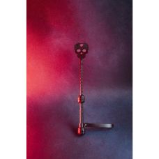 Стек с черепом БДСМ натуральная кожа черный Candy Hero длина 380 мм