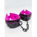 Фіксація для тіла зі штучної шкіри з двостороннім забарвленням чорної зовні та рожевої всередині DS Fetish Kit of handcuffs and ankles