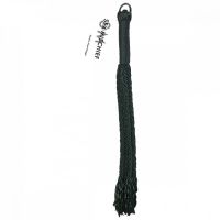 Флоггер плетенный БДСМ с бахромой на концах черного цвета Sex&Mischief Shadow Rope Flogger