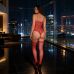 Боди с узором с бантиком на бретелях красное Star Night размеры S-L