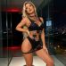 Платье в крупную сетку с цветочным узором черное Star Night размеры S-L
