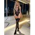 Бодистокинг сетка с вырезом в зоне декольте черный Star Night размеры S/L