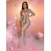 Комбинезон сетка с длинными рукавами разноцветный Star Night размеры S/L