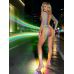 Платье сетка с длинными рукавами разноцветное Star Night размеры S/L