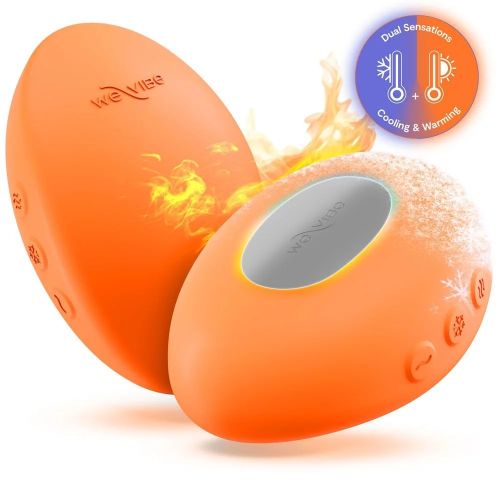 Клиторальный вибратор и для сосков с функцией нагрева и охлаждения оранжевый We-Vibe Temp Tangerine 