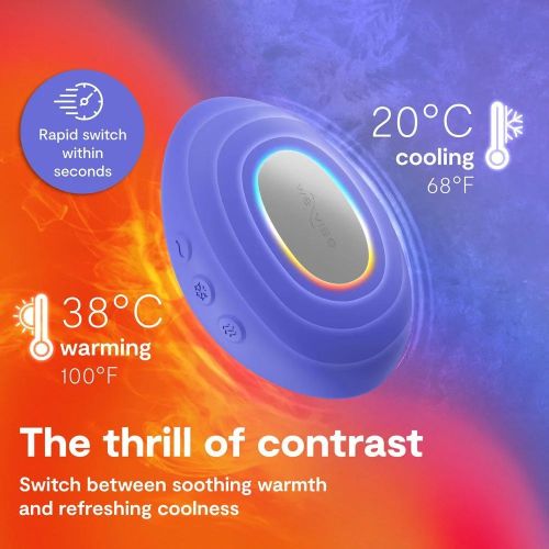 Кліторальний вібратор и для сосков з функцією нагрівання та охолодження синій We-Vibe Temp Lavender