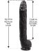 Фалоімітатор 34 см/6 см мегареалістичний на присоску Doc Johnson Dick Rambone cock Black вініловий Фалоімітатор 34 см/6 см мегареалістичний на присоску Doc Johnson Dick Rambone cock Black вініловий