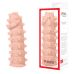 Насадка на член со стимулирующим рельефом телесного цвета Kokos Extreme Sleeve ES.04 размер M