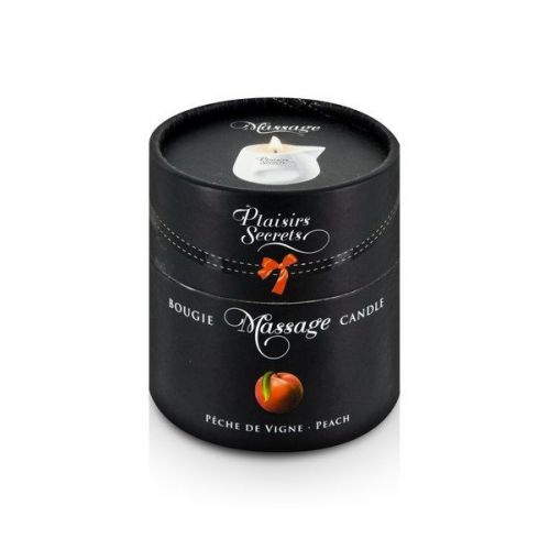 Свеча для массажа с ароматом персика Plaisirs Secrets 80 мл