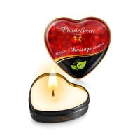 Массажная свеча-сердечко возбуждающая с натуральным ароматом Plaisirs Secrets 35 мл