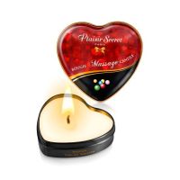 Массажная свеча-сердечко афродизиак с ароматом жвачки Бабл Гам Plaisirs Secrets 35 мл