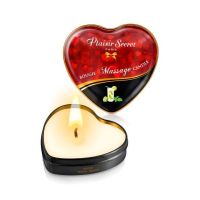 Массажная свеча-сердечко с возбуждающим ароматом Мохито Plaisirs Secrets 35 мл
