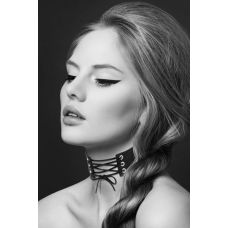 Чокер БДСМ со шнуровкой с регулируемым размером Bijoux Pour Toi - LACET