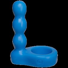 Насадка силіконова на статевий член для подвійного проникнення синя Doc Johnson