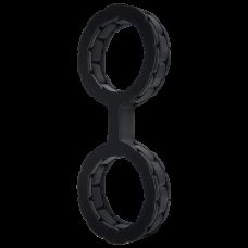 Наручники силиконовые черные Doc Johnson The Cuffs Large