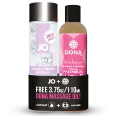 Подарунковий набір мастило і масажне масло System JO Limited Edition Promo Pack-Jo Agape (120мл) + DONA Flirty Massage (110) (Систем Джо)