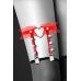 Підв'язка для панчіх-гартер Bijoux Pour Toi-WITH HEART AND SPIKES Red Червона Підв'язка для панчіх-гартер Bijoux Pour Toi-WITH HEART AND SPIKES Red Червона