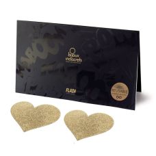 Прикраса пестіси на соски у формі серця Bijoux Indiscrets-Flash Heart Gold Золото