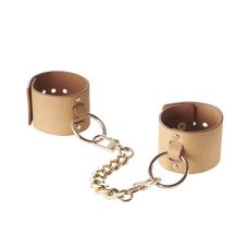Оковы для фиксации рук мягкие изысканные Bijoux Indiscrets MAZE Wide Cuffs Коричневые
