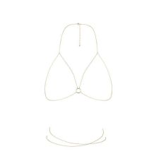 Прикраса-портупея сексуальне бажання Bijoux Indiscrets Magnifique Bra Chain-Gold Позолота