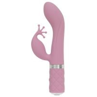 Роскошный вибратор Бурный оргазм для точки G со стимуляцией клитора PILLOW TALK - Kinky Pink с кристаллом Сваровски