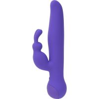 Вибратор-кролик силиконовый с сенсорным управлением и ротацией Touch by SWAN - Duo Purple