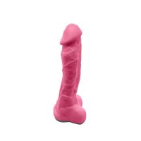 Крафтовое мыло-член с присоской Чистый Кайф розового цвета размер XL