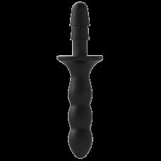 Рукоять-фалоімітатор 21,3 см/6,1 см ідеальної форми Doc Johnson для системи Vac-U-Lock-Black Handle-вініловий