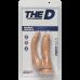 Двойной фаллоимитатор 12,7 см/2,5-3,8 см виниловый гибкий  на присоске Doc Johnson The D - Double Dippin D - FIRMSKYN