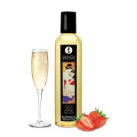 Массажное масло расслабляющее с ароматом клубничного игристого вина Shunga Romance 250 мл