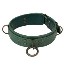 Нашийник для БДСМ LOVECRAFT розмір S зелений