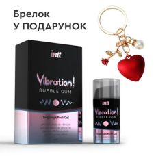 Збудливий гель (рідкий вібратор) зі смаком жуйки Бабл Гам Intt 15 мл