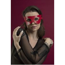 Маска на глаза кожаная Feral Feelings красная для БДСМ