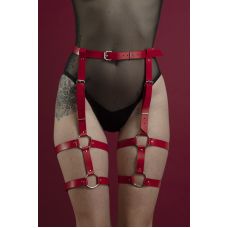 Гартеры кожаные Feral Feelings красные