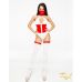 Эротический костюм медсестры D&A бело-красный размер M