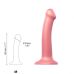 Насадка для страпона силиконовая розовая Strap-On-Me Mono Density Dildo M диам 3,3см