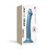 Насадка для страпона силіконова синя Strap-On-Me Mono density Dildo m діам. 3,3 см
