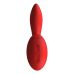 Вакуумный вибратор с подогревом вагинально-клиторальный Kisstoy Tina красный