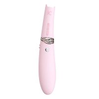 Вакуумний вібратор з вібрацією для клітора і вагіни рожевий KissToy Miss CC